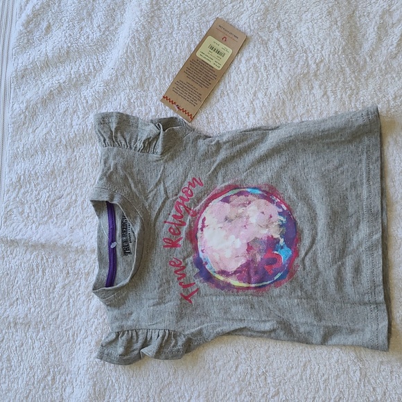 NEW True religion 2 pieces set jeans and t-shirt girl Size 24M - Picture 4 of 7